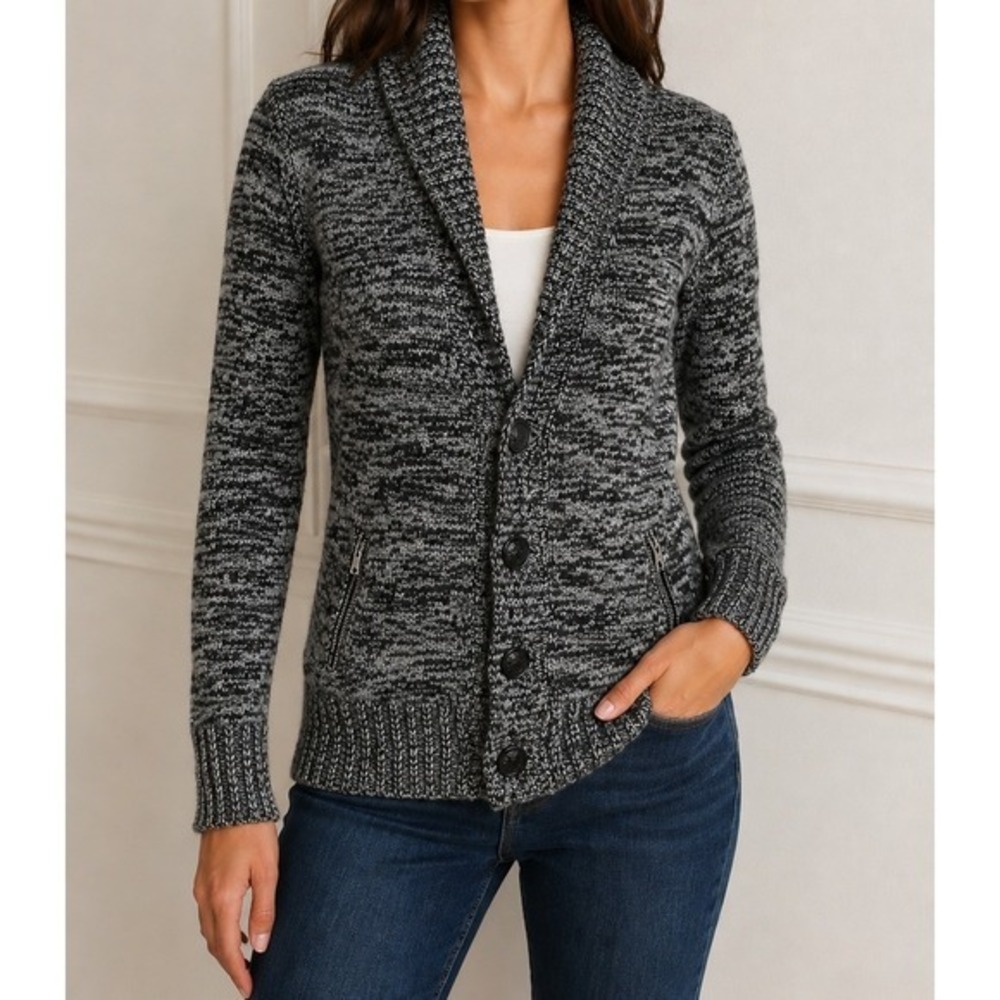 J.Crew Fall 2010 Merino Wool‎ Blend Shawl Collar Cardigan Sweater Size Small